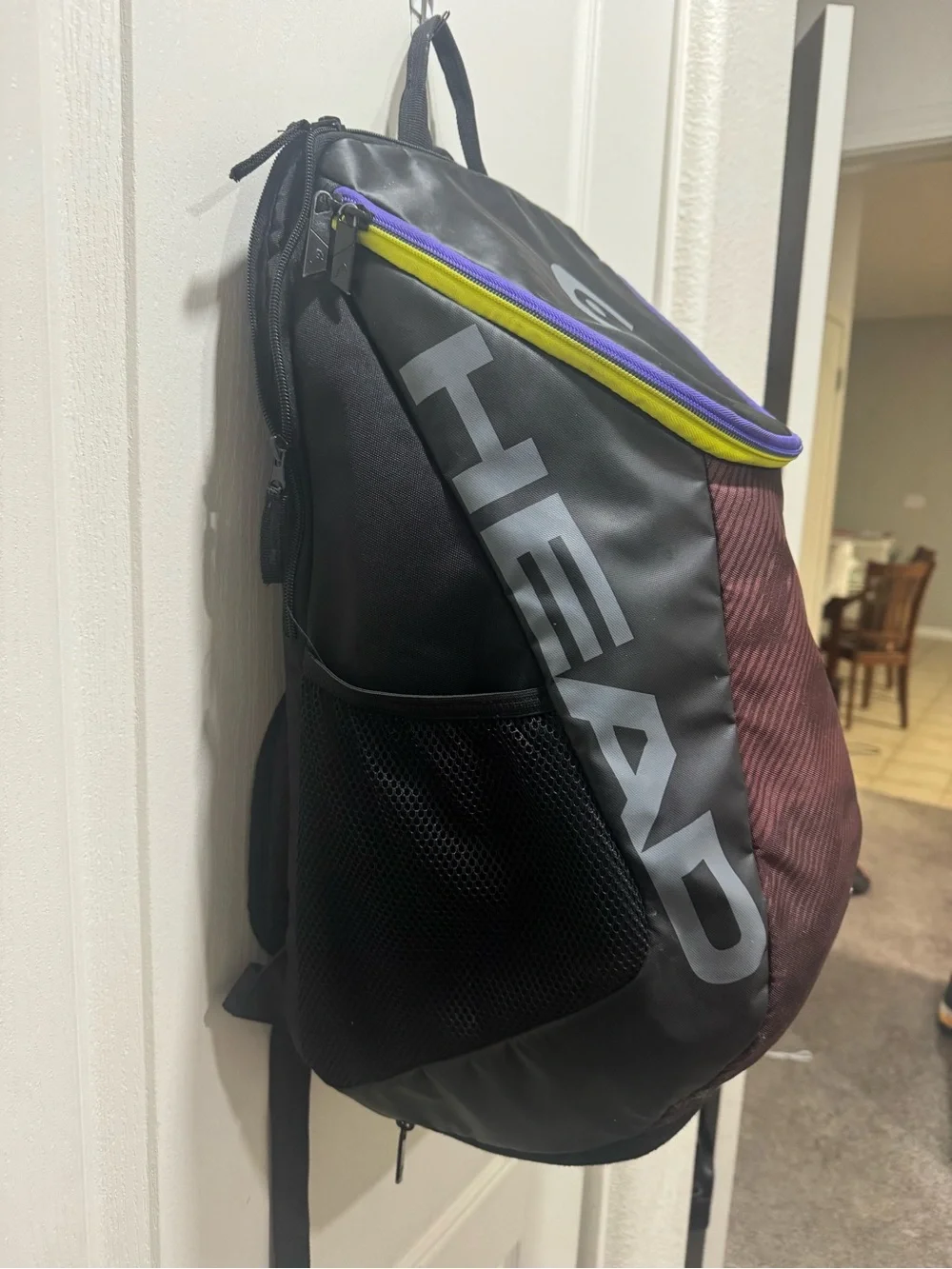 HEAD Tennis Backpack Black Purple Racquet Sports Bag